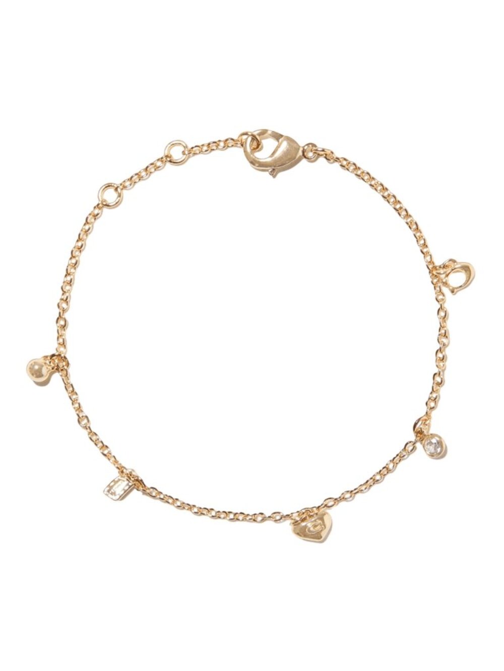 Coach 14k Gold Plated Charm Bracelet NEW